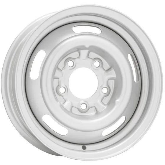 14×6 Chevy Rallye | 5×4.75″ bolt | 4.00″ backspace | Silver Powder Coat