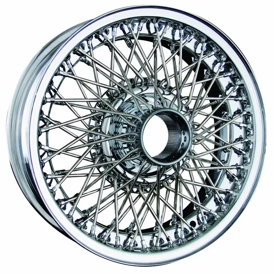Dayton Wire Wheel-Jaguar-E-Type I, 3.8 Saloon-Tube Type-15×5-72-Chrome