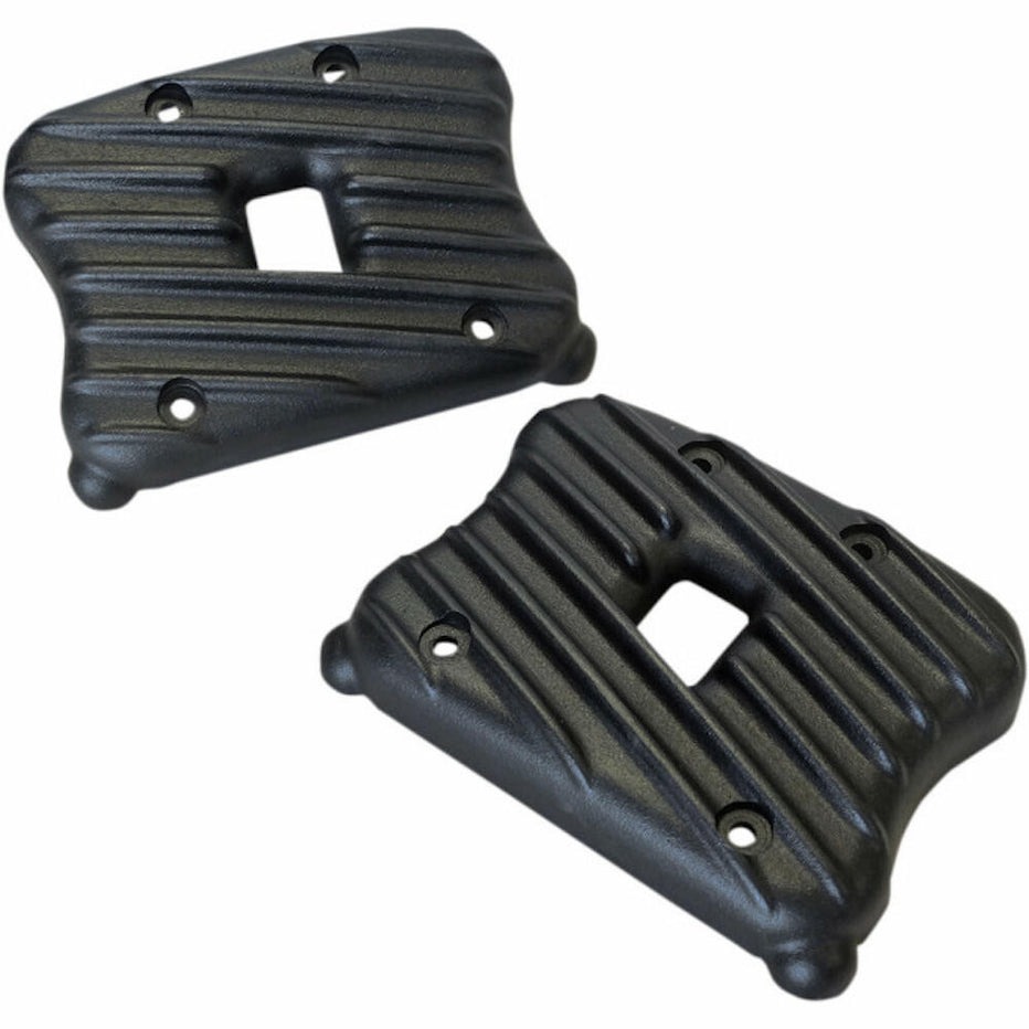 EMD - RIBSTER ROCKER BOX COVERS - HARLEY SPORTSTER 2004-2017 - BLACK