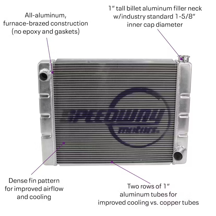 Chevy SBC/BBC Universal Aluminum Radiator w/Race Fan BUY