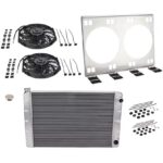 Universal SBC Double Pass Radiator Kit, Dual Electric Fans, 31 In