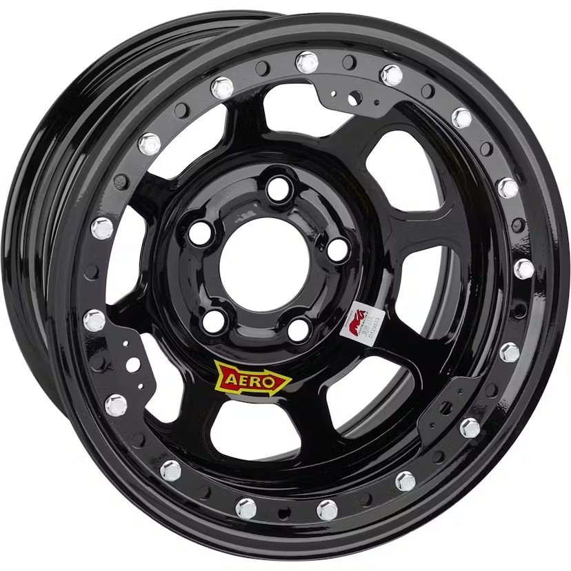 AERO 53 Series IMCA Certified 15 Inch Race Wheel, Beadlock, 5 on 5 Pattern