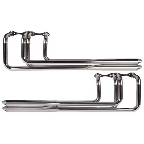 Small Block Chevy V8 Polished Stainless Steel Shotgun Headers