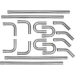 Universal Mild Steel Dual Exhaust Mandrel Bend Kit, 2-1/2 Inch