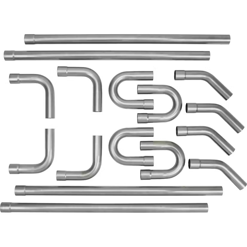 Universal Mild Steel Dual Exhaust Mandrel Bend Kit, 2-1/2 Inch
