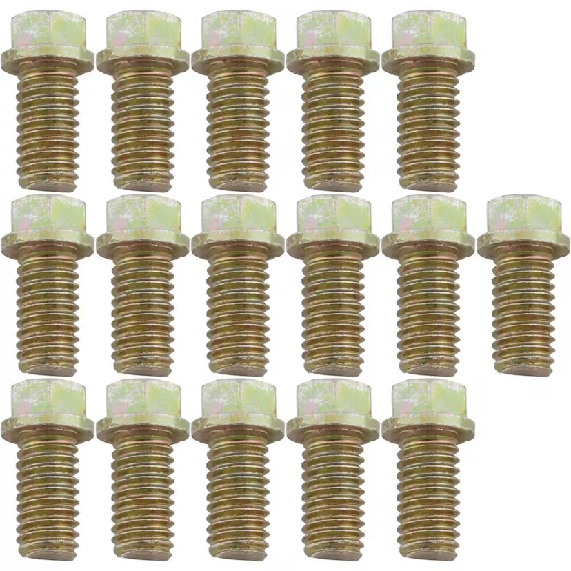 Header Bolts, 3/8-16 x 3/4 Inch, Set/16