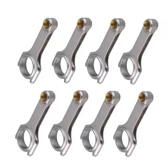 Small Block Chevy 4340 Steel H-Beam Rods, Bushed Pin