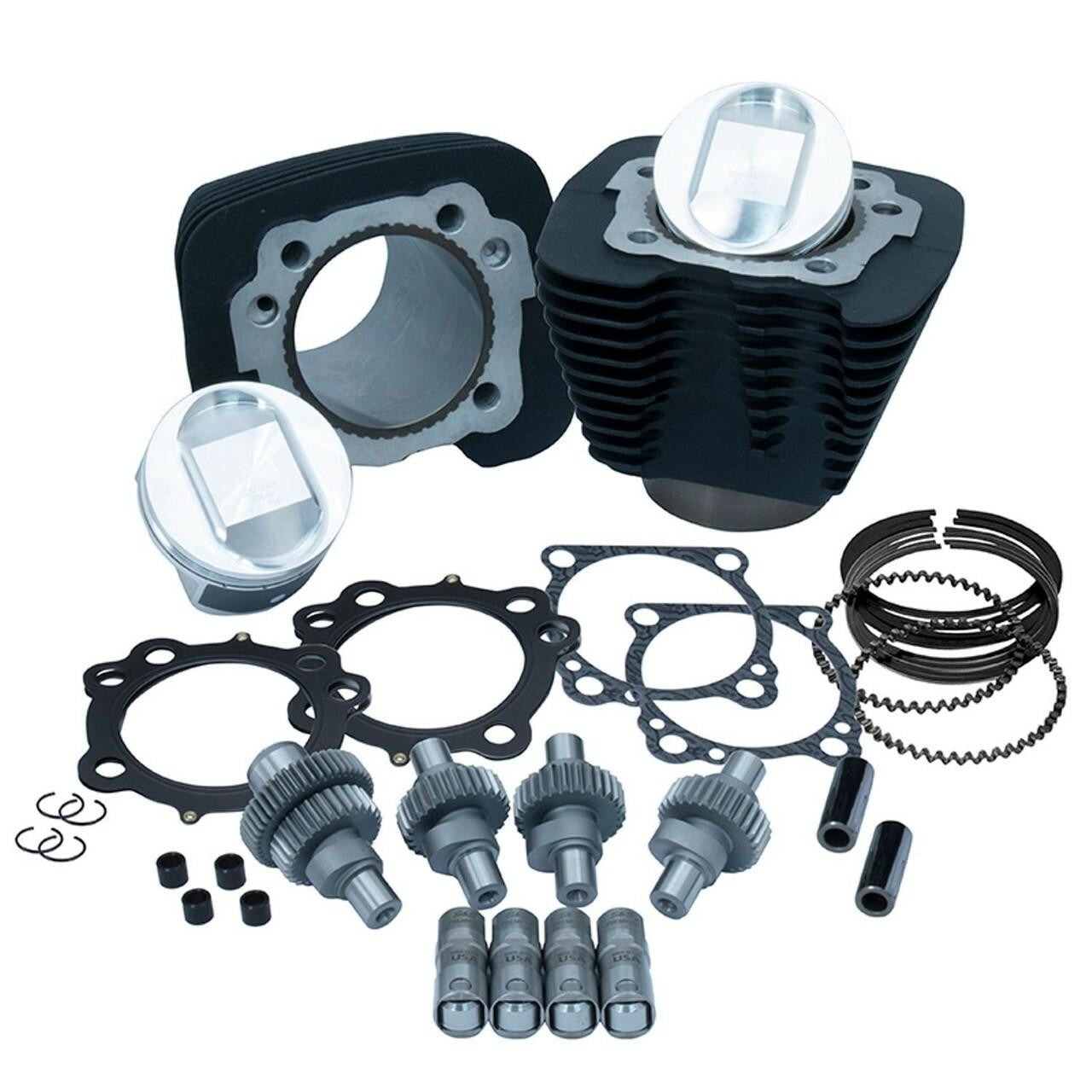 S&S CYCLE - 1200 TO 1250 HOOLIGAN BIG BORE CAM KIT SPORTSTER 2000-2017 - BLACK