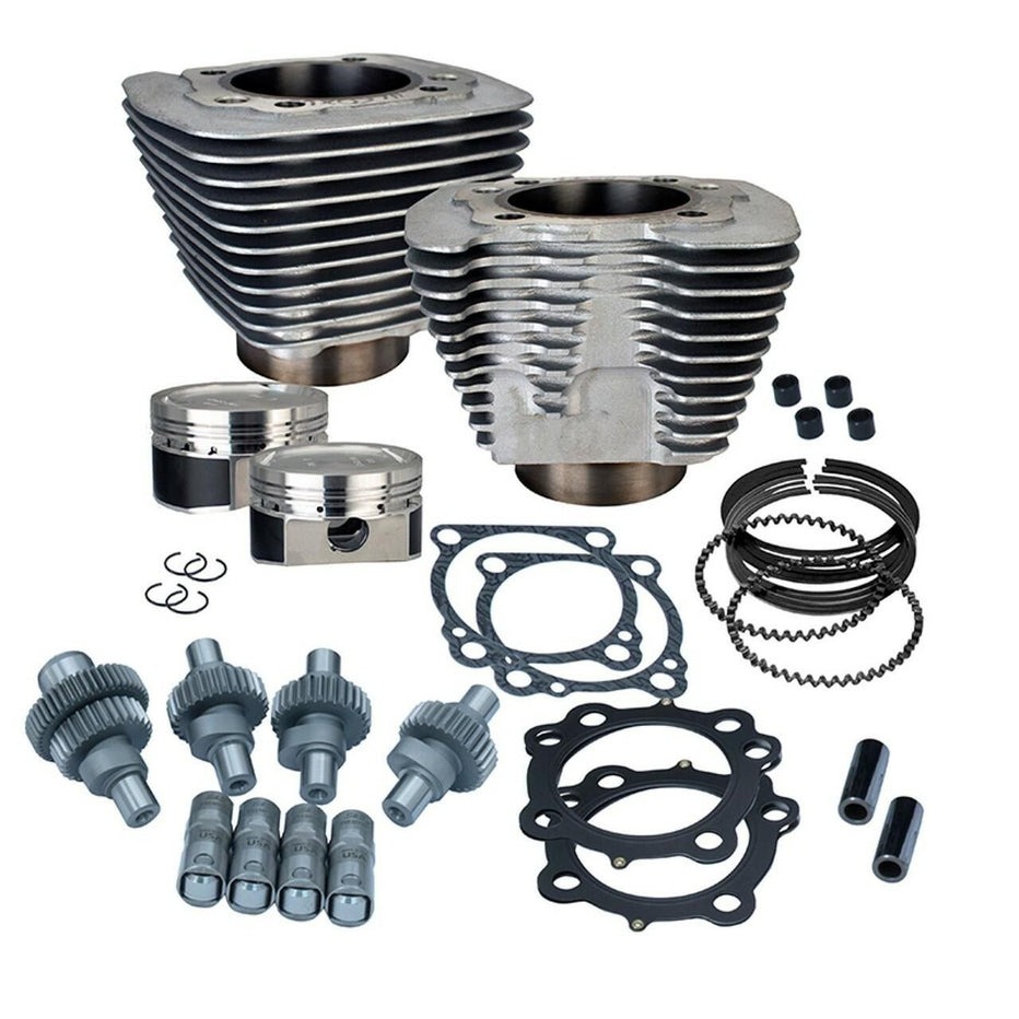 S&S CYCLE - 883CC TO 1200CC HOOLIGAN BIG BORE CAM KIT SPORTSTER 2000-2017 - SILVER