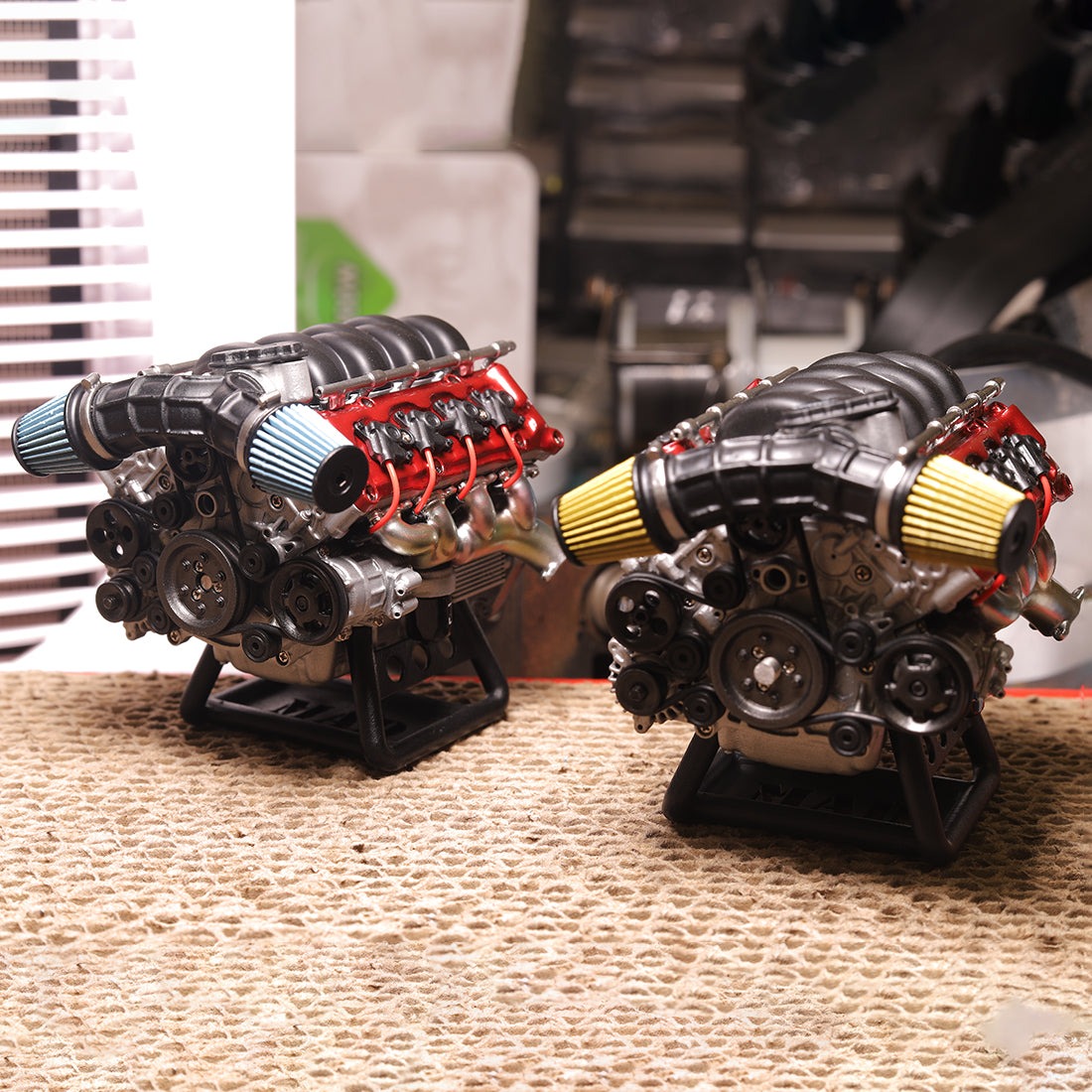 V8 Engine Model Kit that Works - Build Your Own V8 Engine - Paint Your Own V8 Engine -MAD RC V8 Engine for Capra VS4-10 Pro - Image 3