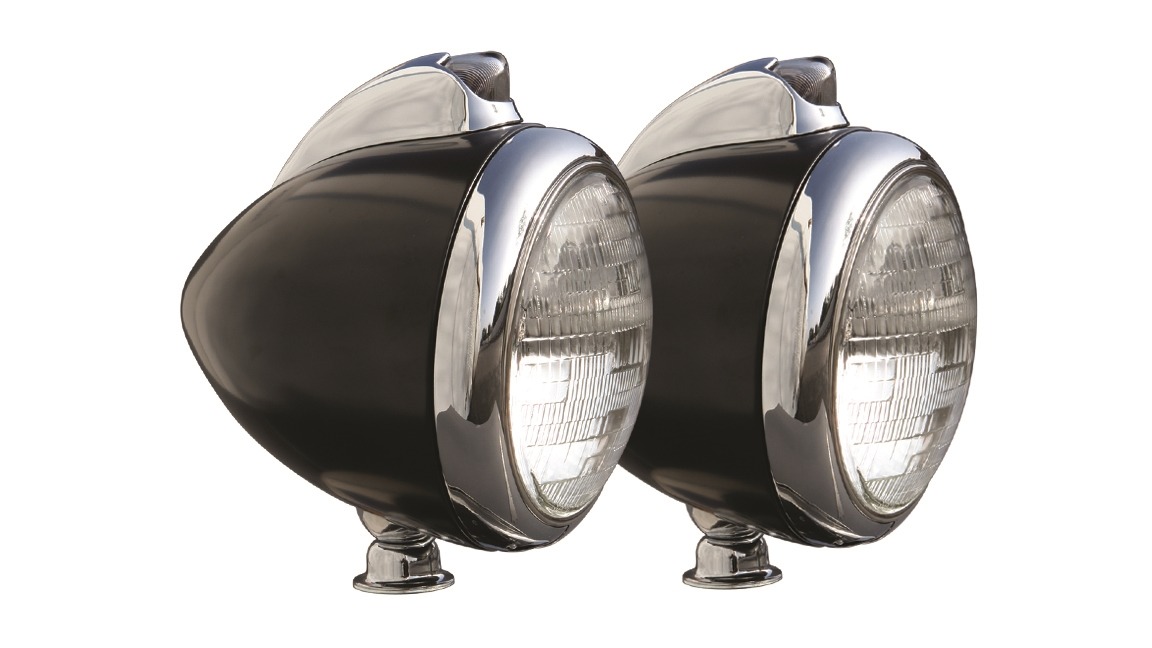 OTB Guide Style Headlight Assemblies With Chrome Turn Signal Housing