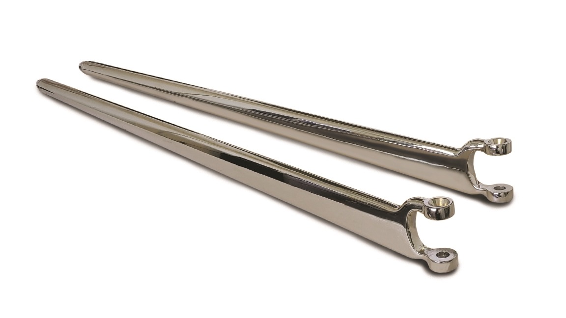 1932 Ford Style Chrome Split Wishbones 2 1/4 Perch Boss