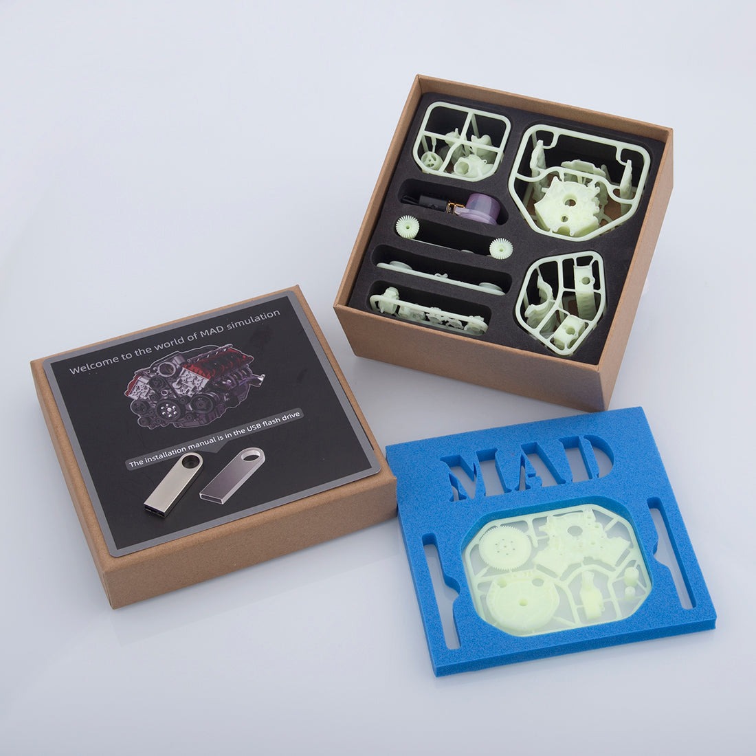 V8 Engine Model Kit that Works - Build Your Own V8 Engine - Paint Your Own V8 Engine -MAD RC V8 Engine for Capra VS4-10 Pro - Image 5