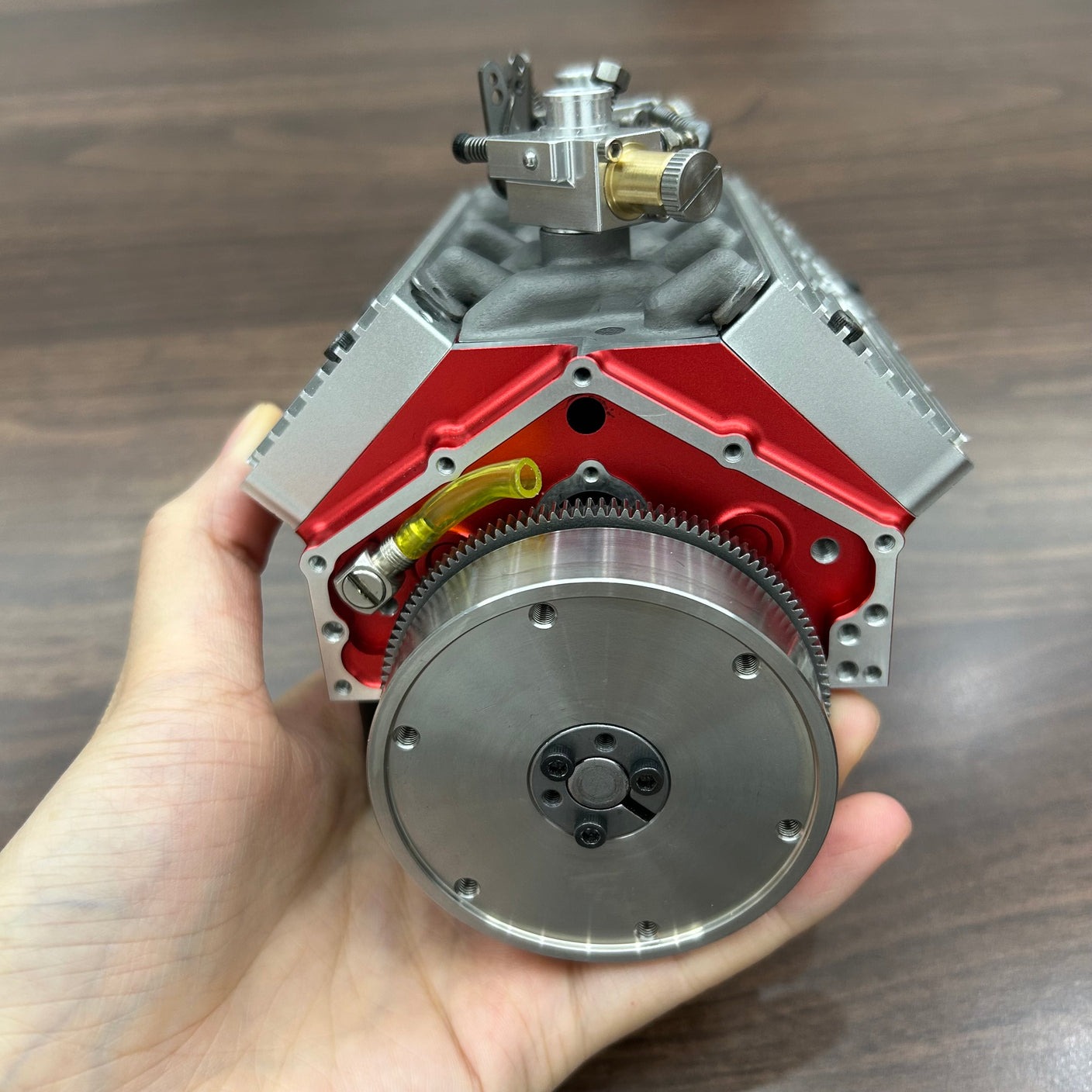 CISON Small-block 44CC 1/6 Scale Water-Cooled Flathead 4-Stroke V8 Gasoline Engine Internal Combustion Model Kit that Works - Image 3