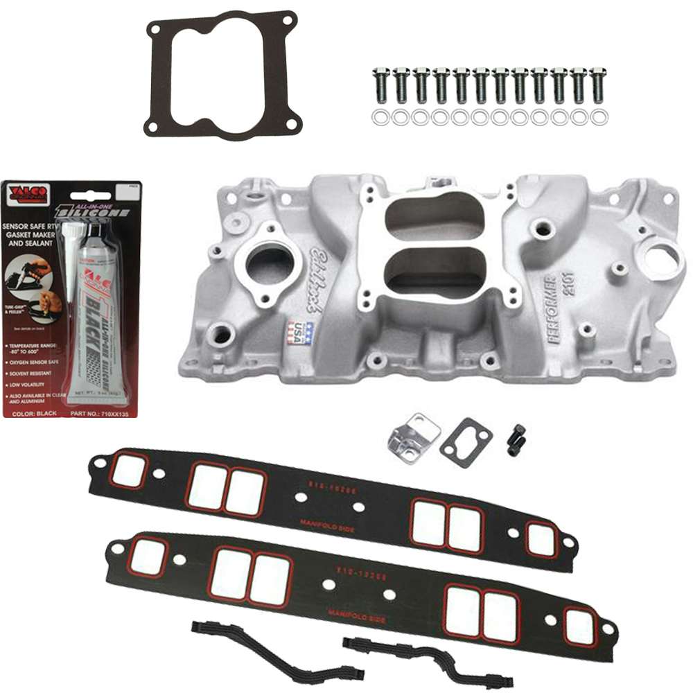 Edelbrock 2101 Performer Intake Manifold Install Kit, Quadrajet
